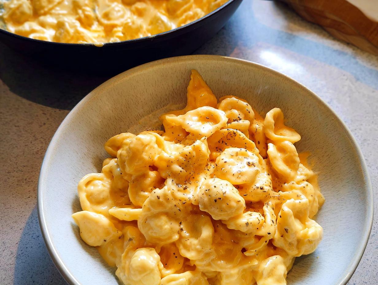 A bowl of creamy macaroni and cheese, a perfect example of easy dinner recipes.
