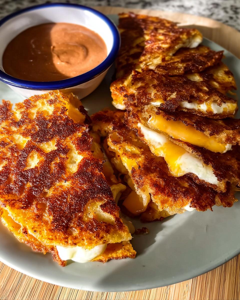 Golden-brown quesadillas filled with melted cheese, served with a side of dipping sauce for Restaurant-Style Taco Tuesday Recipes at Home.