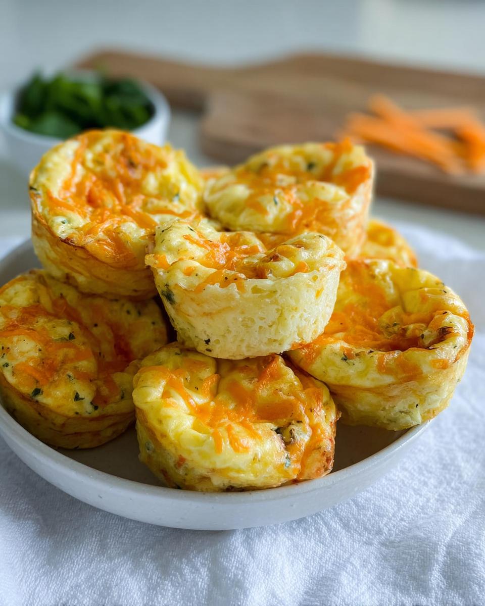 A stack of golden-brown Cinnamon Apple Cottage Cheese Bites topped with melted cheddar cheese.