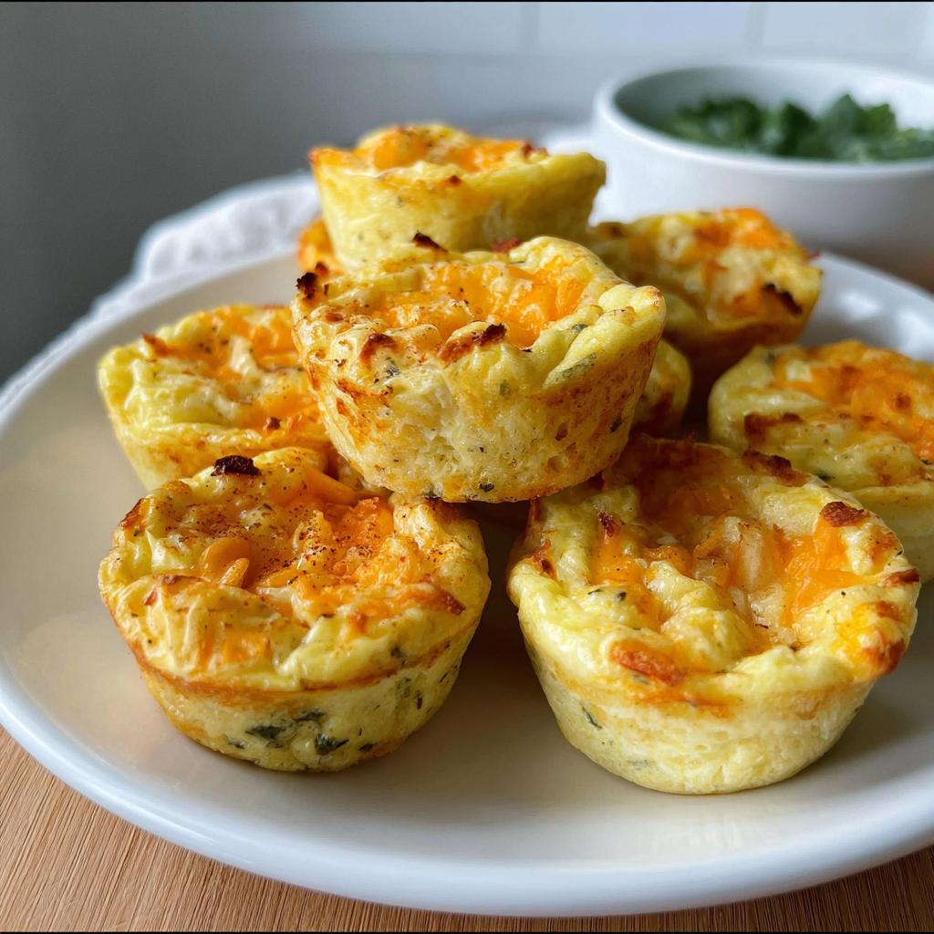 A stack of golden-brown Cinnamon Apple Cottage Cheese Bites topped with melted cheese.